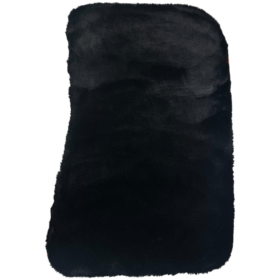 Black Sheepskin Floor Mats for Rolls-Royce Dawn Orange Leather Trim - AutoWin