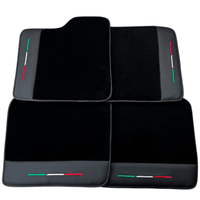 Black Floor Mats for Ferrari Purosangue with Leather and Black Trim | Italian Edition - AutoWin