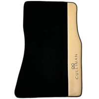 Black Floor Mats for Rolls Royce Cullinan with Beige Leather - AutoWin