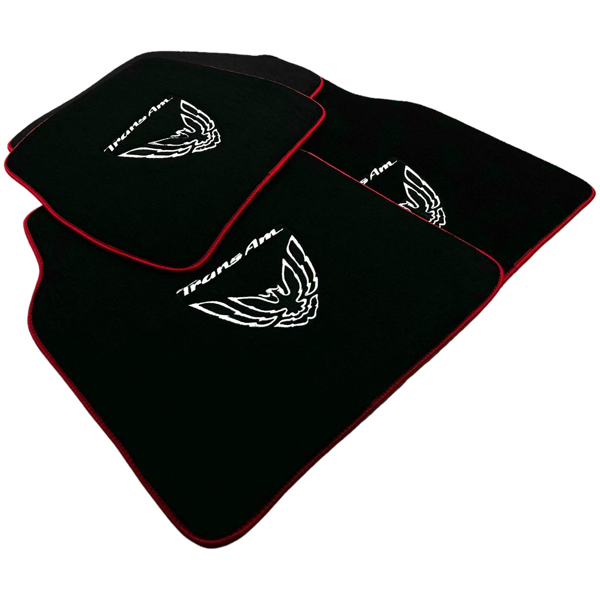 Black Floor Mats Red Trim for Pontiac FireBird (1993-2002) Trans Am - AutoWin