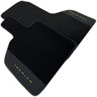 Black Floor Mats for Lamborghini Huracan Tecnica with Alcantara Leather - AutoWin