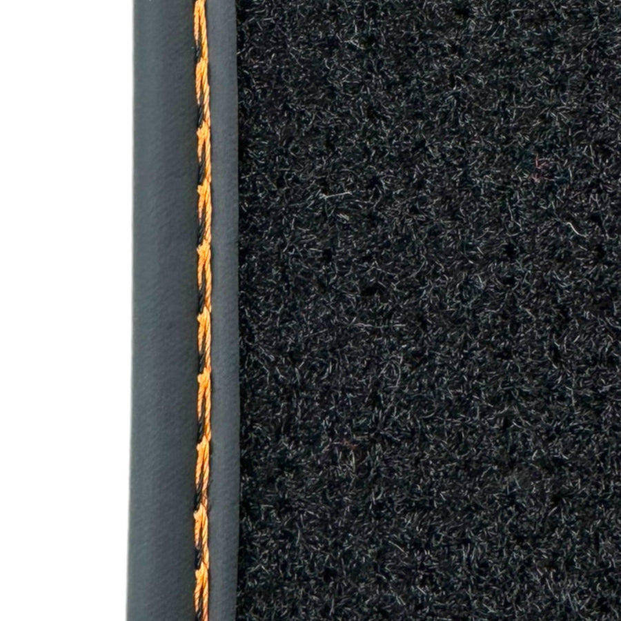 Black Floor Mats for Lamborghini Aventador SV | Orange Edition - AutoWin