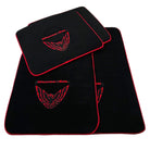 Black Floor Mats Red Trim for Pontiac FireBird (1970-1981) Trans Am - AutoWin