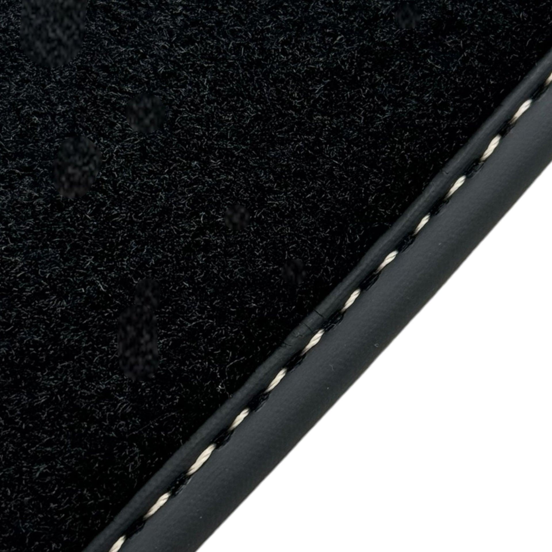 Black Floor Mats for Rolls Royce Cullinan with Beige Leather - AutoWin