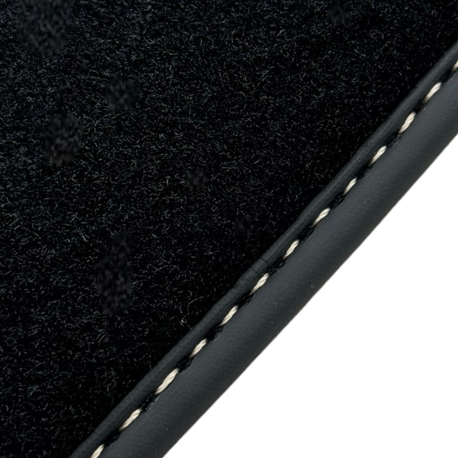 Black Floor Mats for Rolls Royce Cullinan with Beige Leather - AutoWin