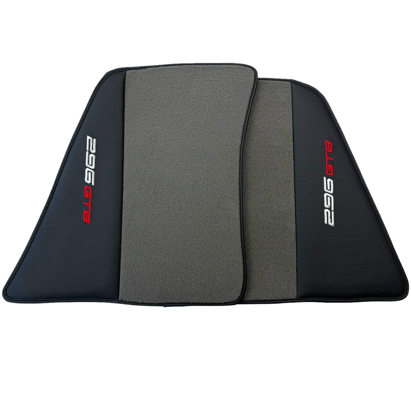 Gray Floor Mats for Ferrari 296 GTB (2022-2024) with Leather - AutoWin