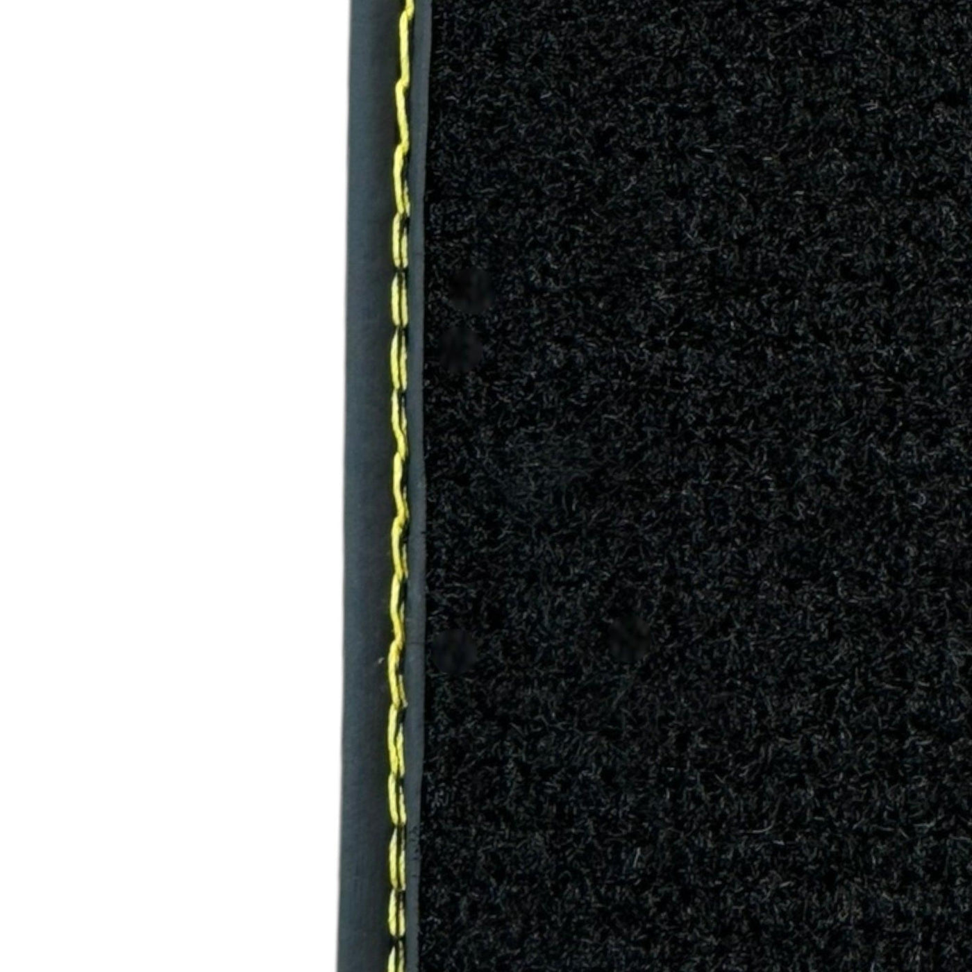 Black Floor Mats for Ferrari 488 Pista Spider (2019-2021) with Yellow Leather | Italian Edition - AutoWin