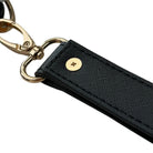AutoWin Golden Keychain with Black Leather - AutoWin