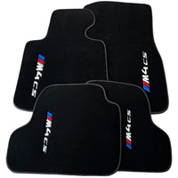 Black Floor Mats for BMW M4 CS G82 Coupe (2021-2025) - AutoWin