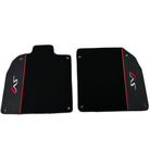 Black Floor Mats for Lamborghini Aventador SVJ with Alcantara Leather - AutoWin