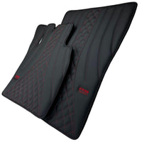 Black Leather Floor Mats for Mercedes-Benz G Class W463 (2008-2018) ER56 Design - AutoWin