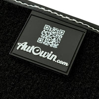 Black Floor Mats for Rolls Royce Cullinan with Black Leather - AutoWin