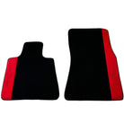 Black Floor Mats for Rolls Royce Cullinan with Red Alcantara Leather - AutoWin