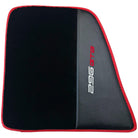 Black Floor Mats for Ferrari 296 GTB (2022-2024) with Carbon Fiber | Red Trim - AutoWin