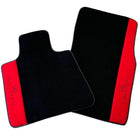 Black Floor Mats for Rolls Royce Cullinan with Red Alcantara Leather - AutoWin