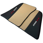 Beige Floor Mats for Ferrari 296 GTB (2022-2024) with Leather - AutoWin