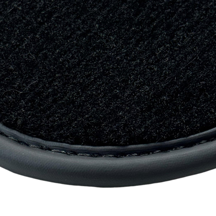 Black Floor Mats for Rolls Royce Cullinan with Black Leather - AutoWin
