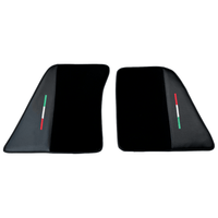 Black Floor Mats for Ferrari 296 GTS (2022-2024) with Carbon Fiber - AutoWin