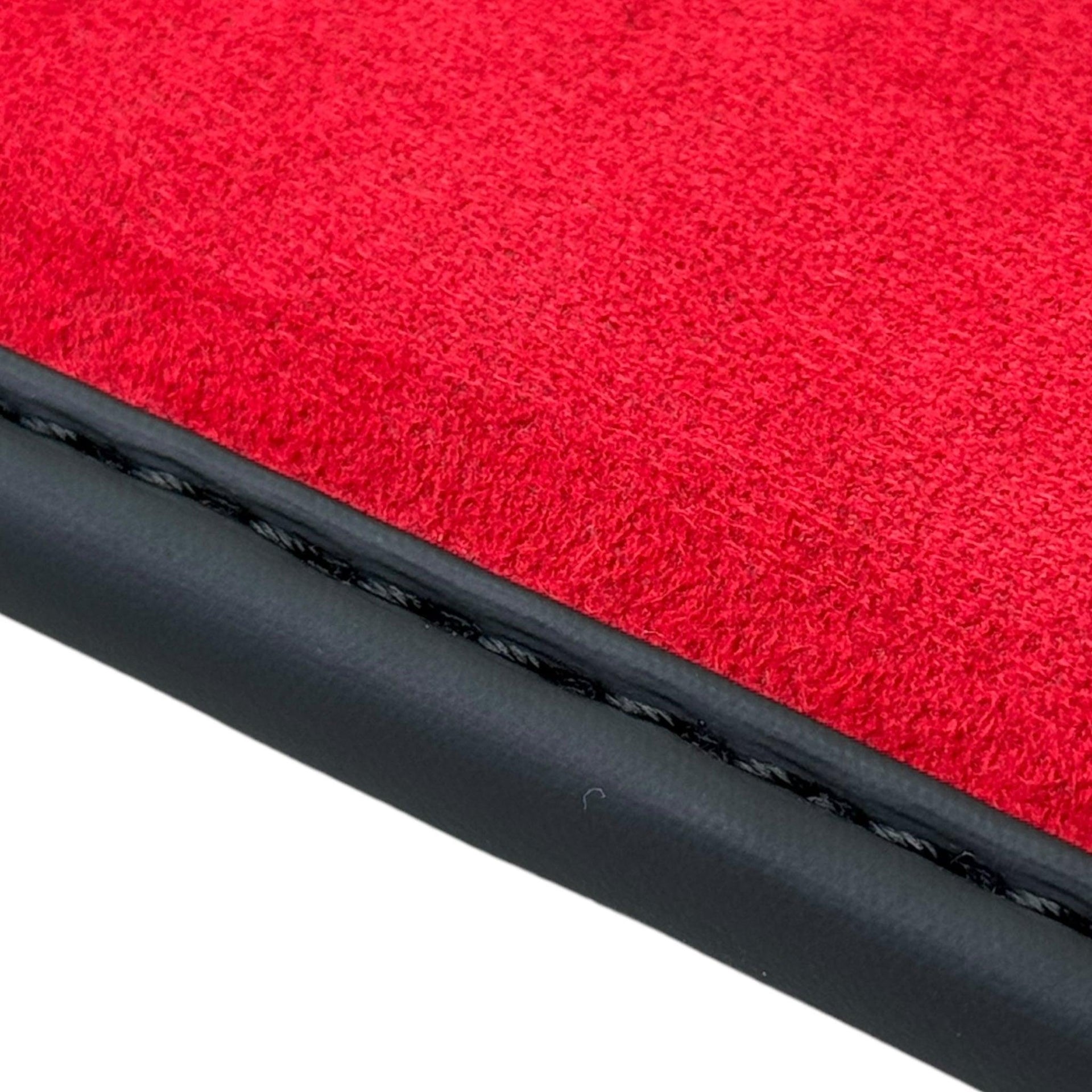 Red Floor Mats for Ferrari 296 GTS (2022-2024) with Alcantara Leather - AutoWin