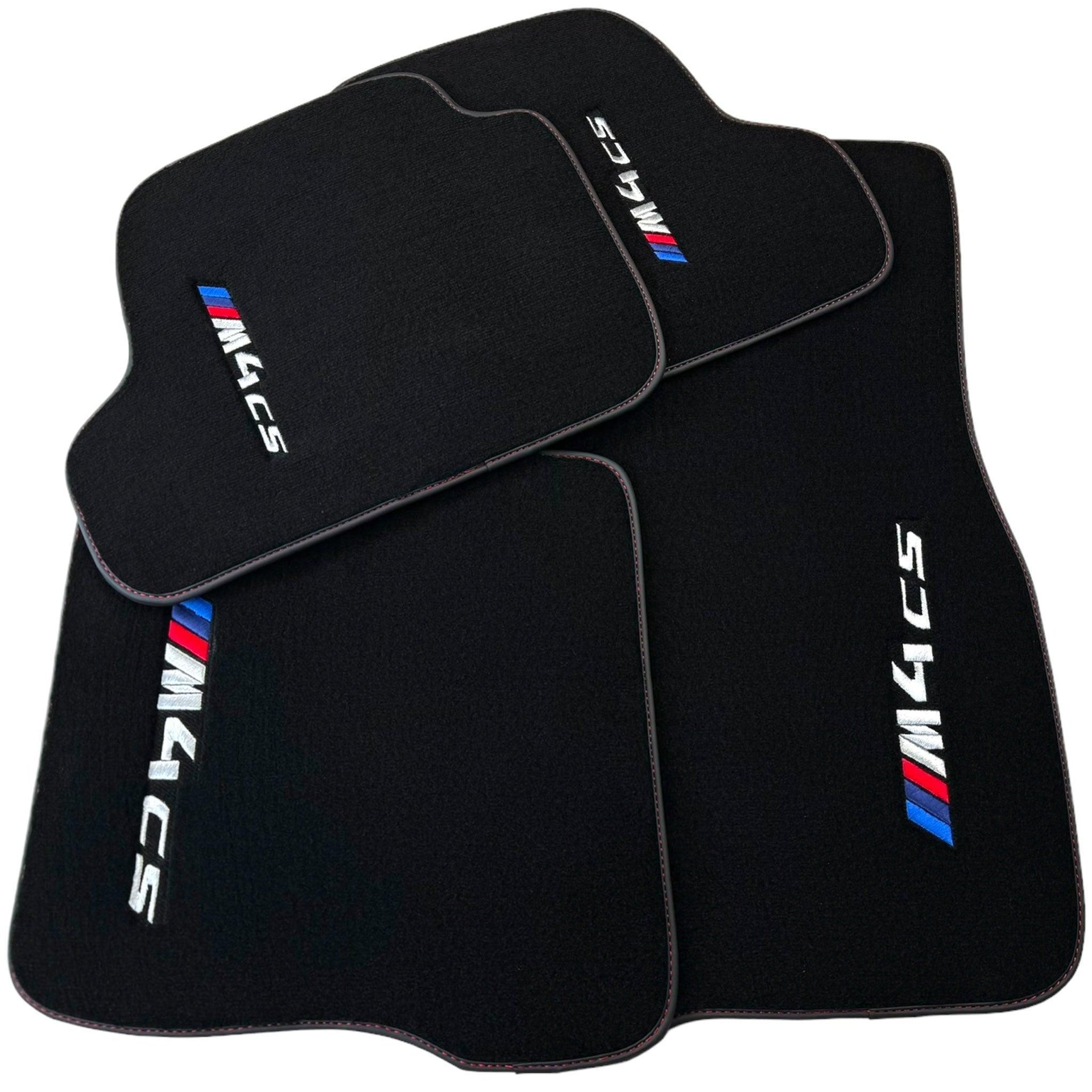 Black Floor Mats for BMW M4 CS G82 Coupe (2021-2025) - AutoWin