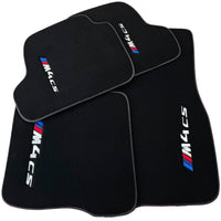 Black Floor Mats for BMW M4 CS G82 Coupe (2021-2025) - AutoWin