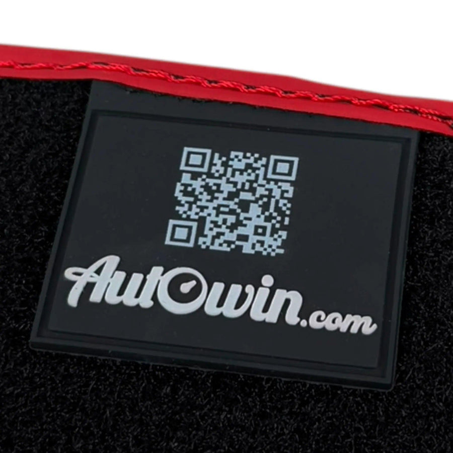 Alcantara Black Floor Mats for Ferrari 458 Spider (2012-2015) with Red Alcantara