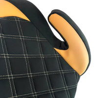 Alcantara Leather Backless Car Seat for Kids with Beige Leather by ER56 Design