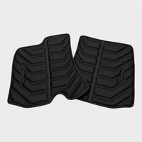 Black Leather Floor Mats for Ferrari Roma (2021-2024) Yellow Sewing