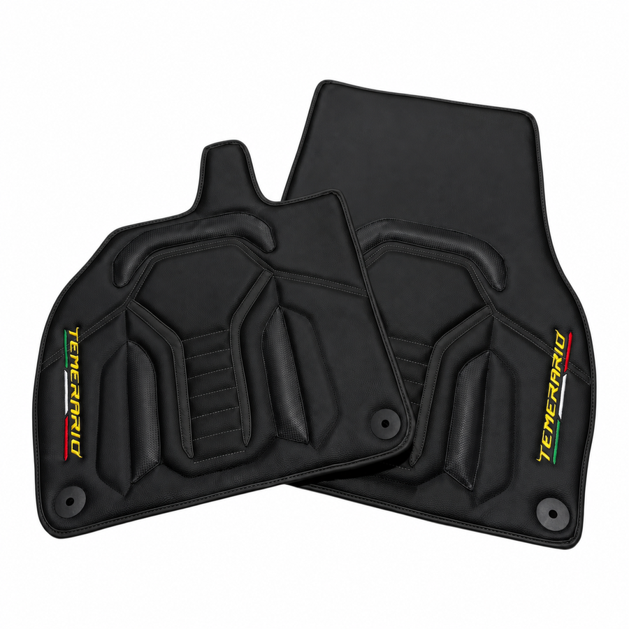 Black Leather Line Floor Mats for Lamborghini Temerario (2025-2026)