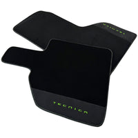 Black Floor Mats for Lamborghini Huracan Tecnica with Alcantara Leather - AutoWin