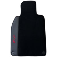 Black Floor Mats for Porsche 911 - 992 GTS (2019-2024) with Leather - AutoWin