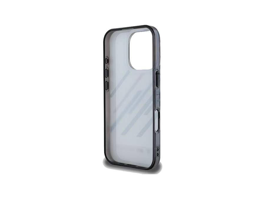 Grey BMW Motorsport IML Random Stripes Hardcase for iPhone 16 Pro (6.3")