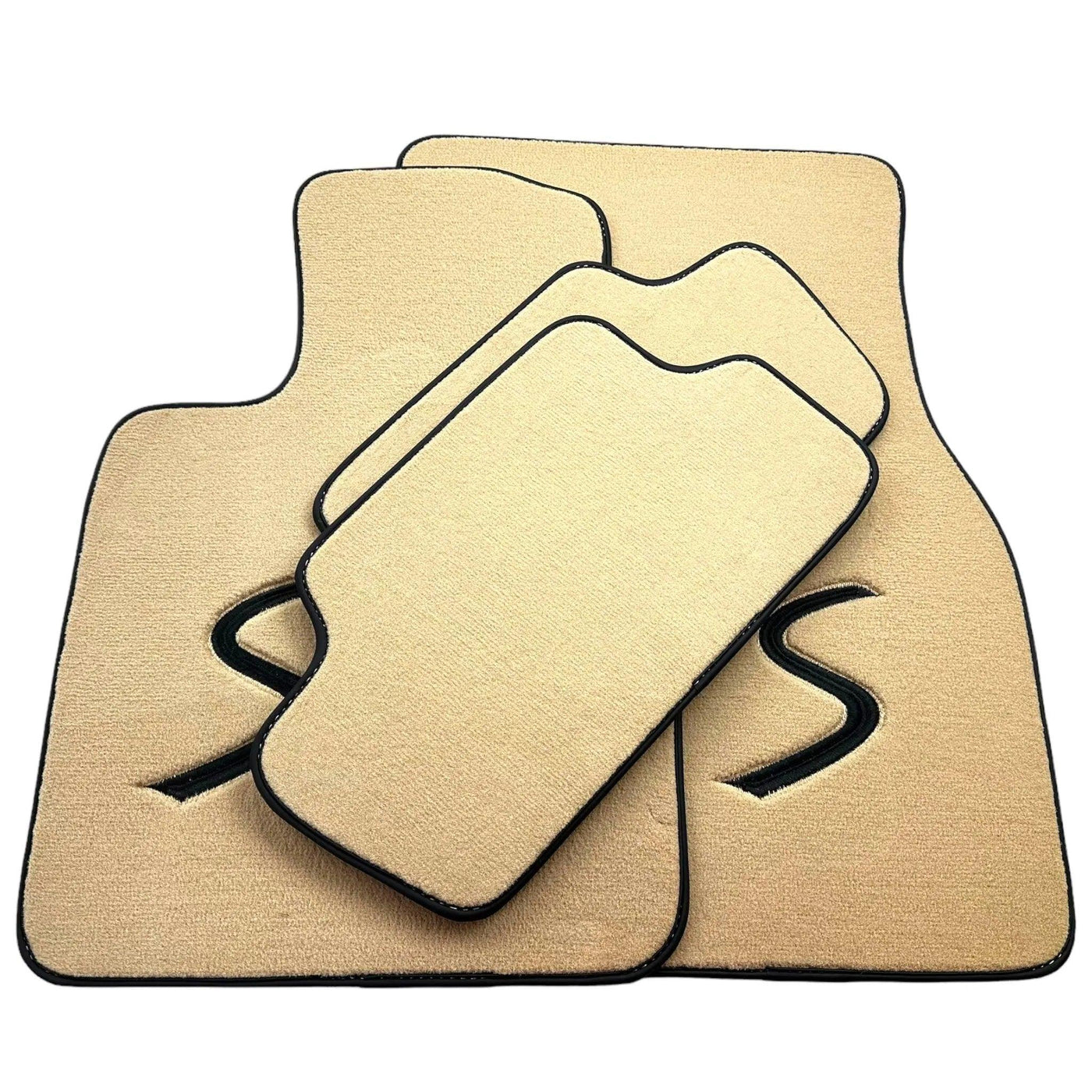 Beige Floor Mats for Mini Cabrio R52 Convertible (2004-2009) - AutoWin
