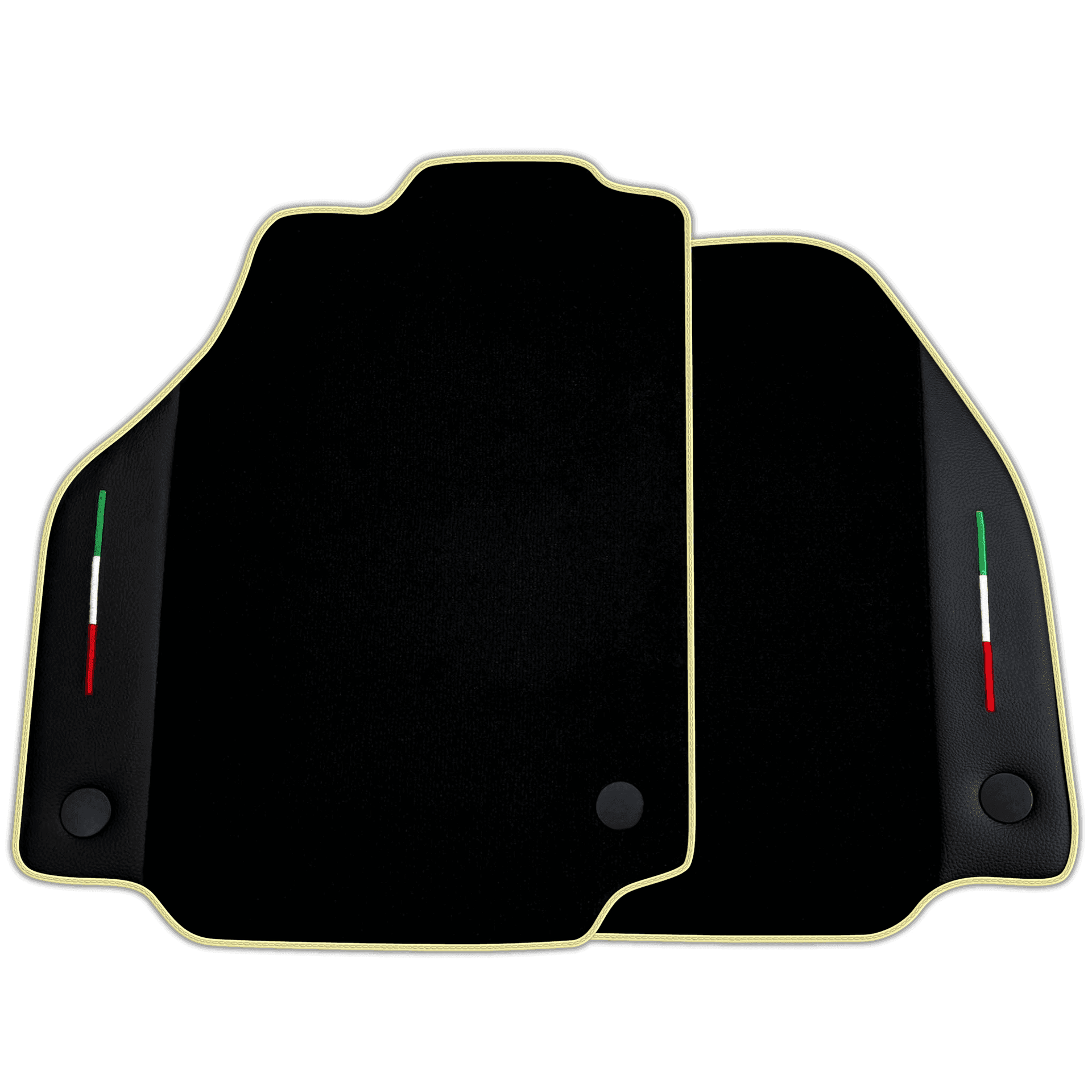 Black Floor Mats for Ferrari 488 Spider (2016-2022) with Leather | Various Trim Colors