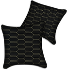 Customizable Black Leather Pillows Set of 2 for All Vehicles