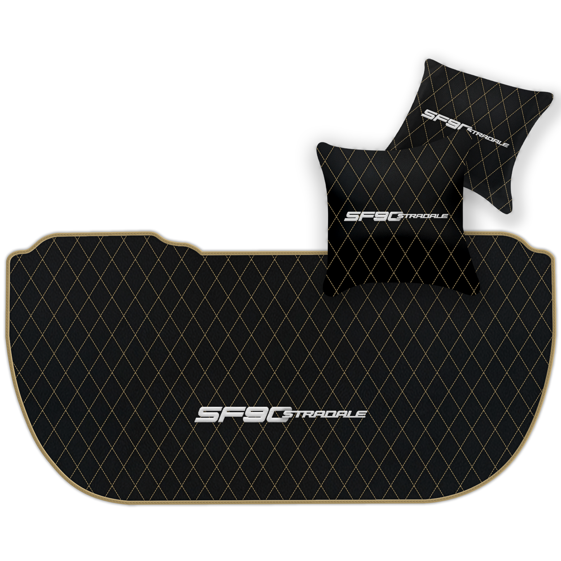 Premium Black Leather Floor Mats for Ferrari 360 (1999-2005)