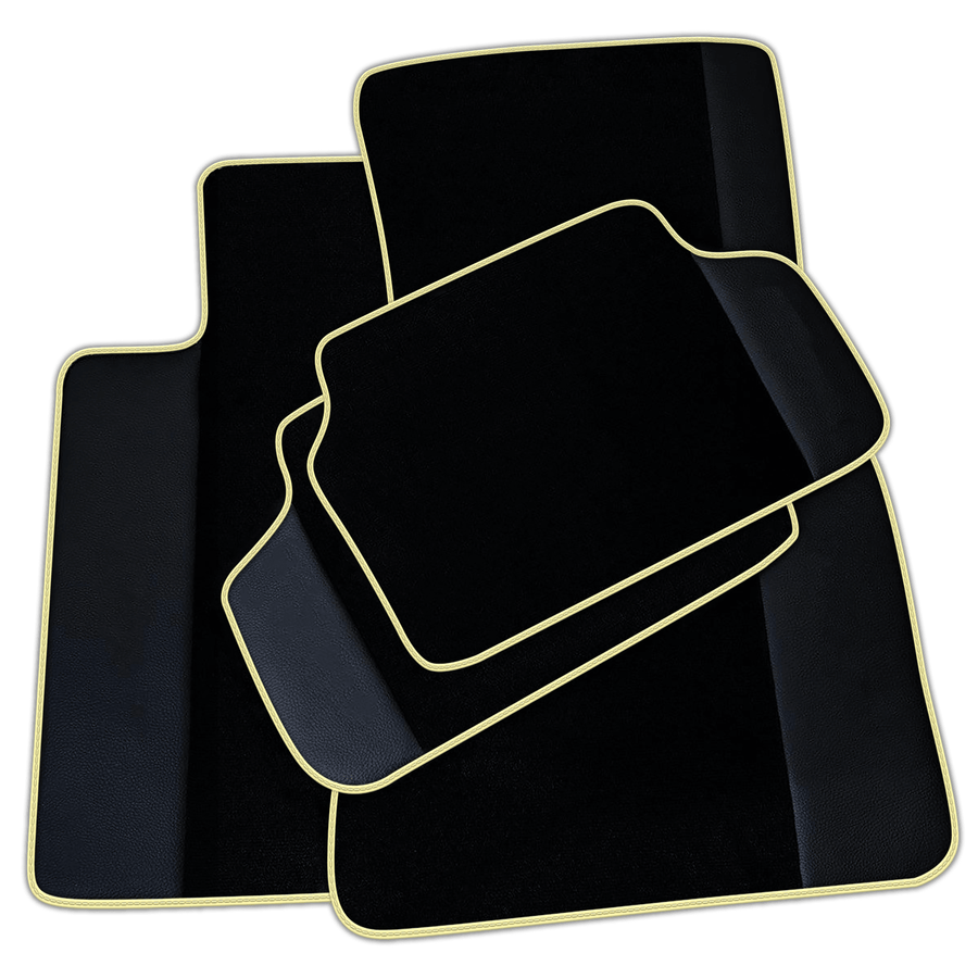 Black Floor Mats for BMW 2 Series Gran Tourer F46 (2015-2022) 7 Seats with Leather | Various Trim Colors