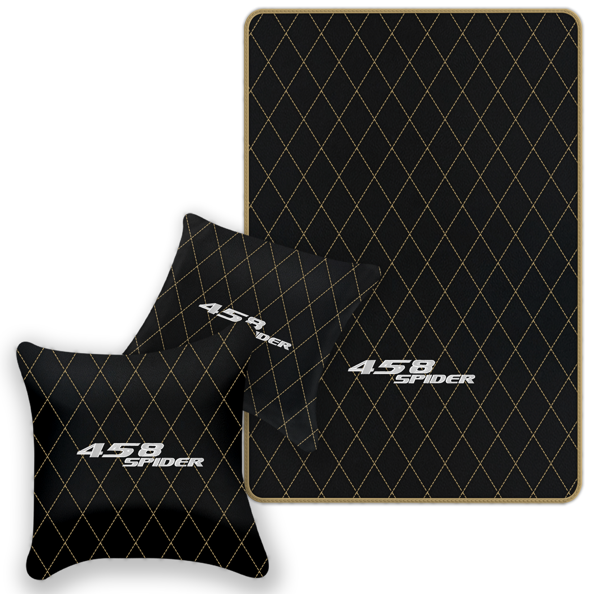Premium Black Leather Floor Mats for Ferrari 458 Speciale (2012-2015)