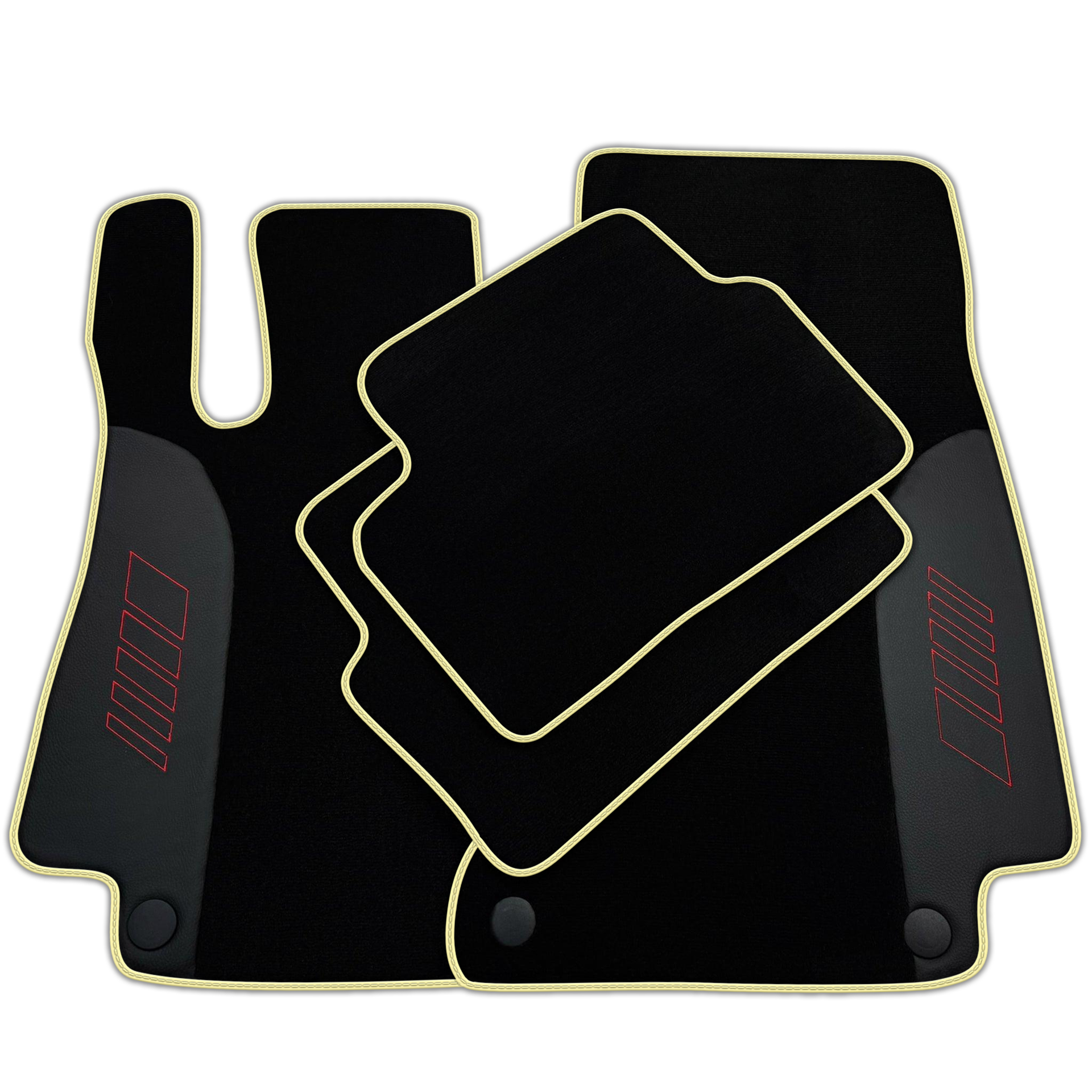 Black Floor Mats For Mercedes Benz C-Class C205 Coupe Facelift (2018-2023) | AutoWin Edition