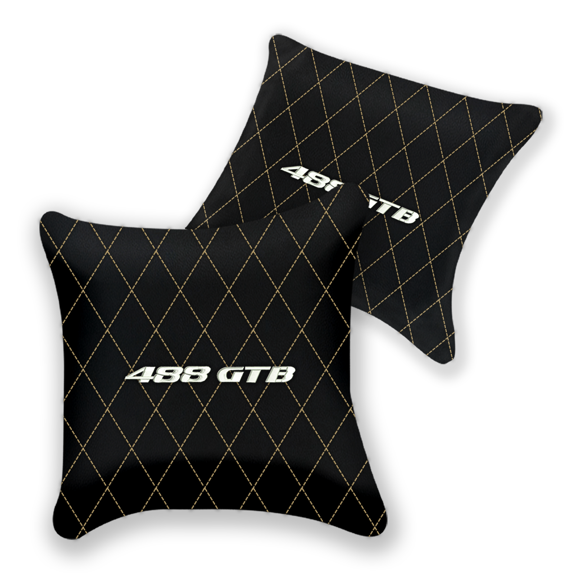 Customizable Black Leather Pillows for Ferrari 458 Italia (2009-2015)