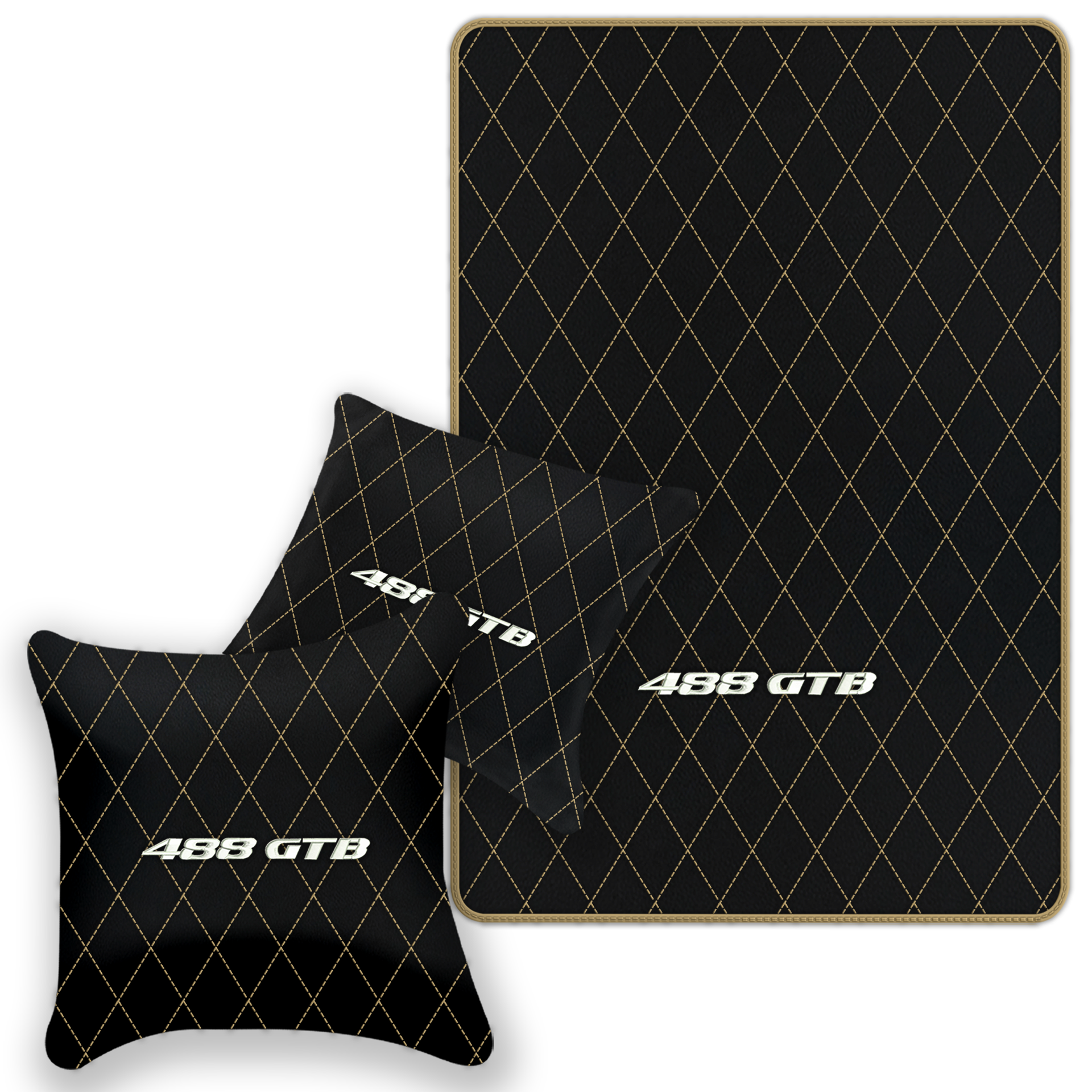 Premium Black Leather Floor Mats for Ferrari 458 Italia (2009-2015)