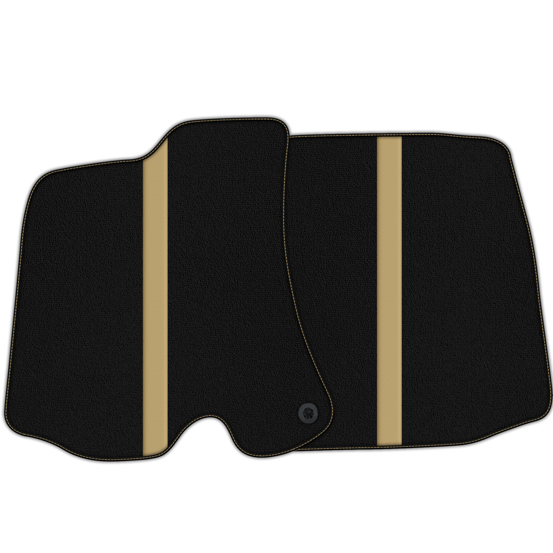 Black Floor Mats with Leather Line for Ferrari Roma (2021-2024) - Various Colors