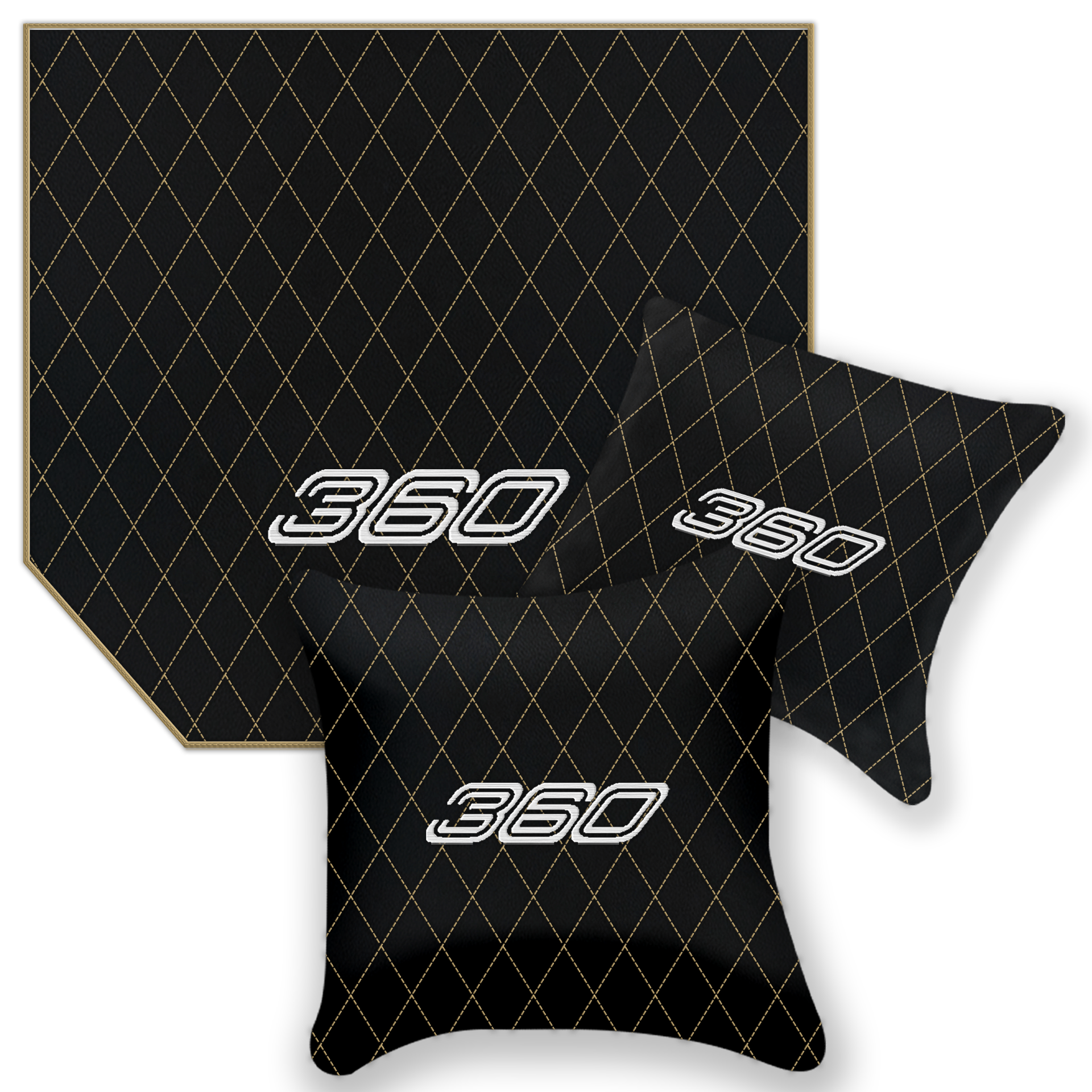 Premium Black Leather Floor Mats for Ferrari F430 (2004-2009)