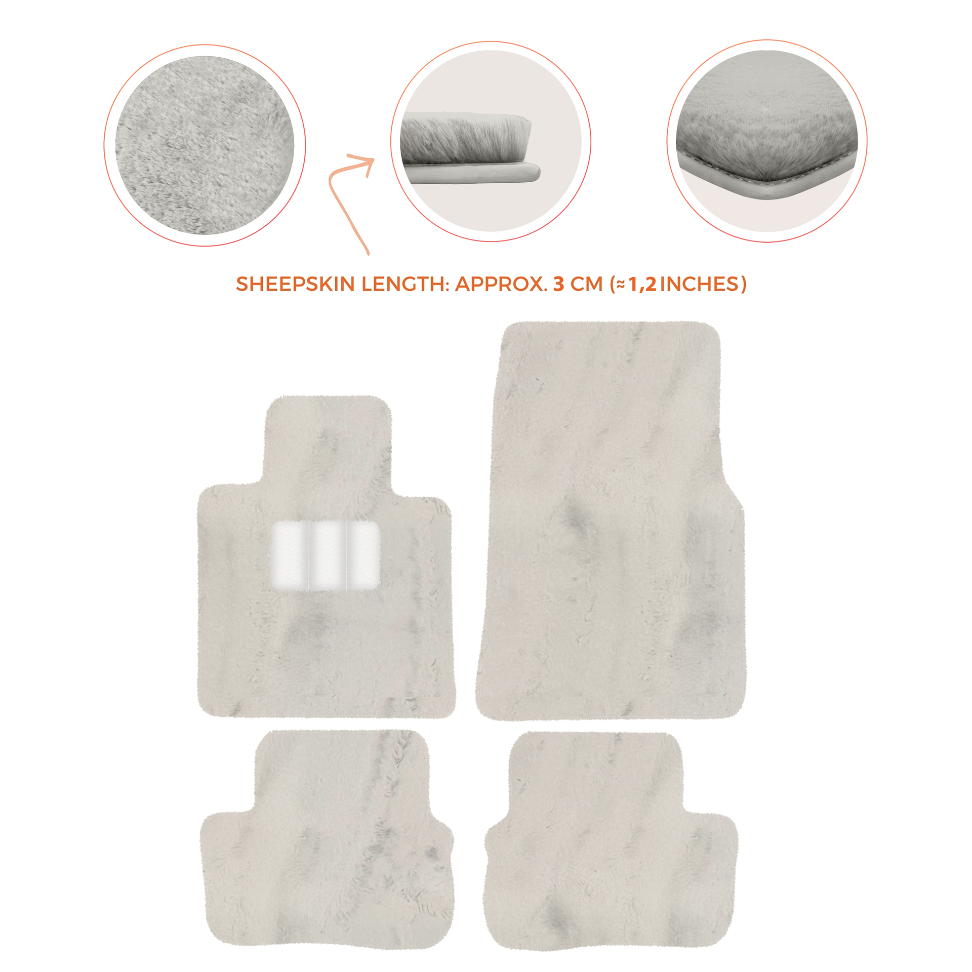 Premium Sheepskin Floor Mats for Rolls-Royce Cullinan (2018-2025)