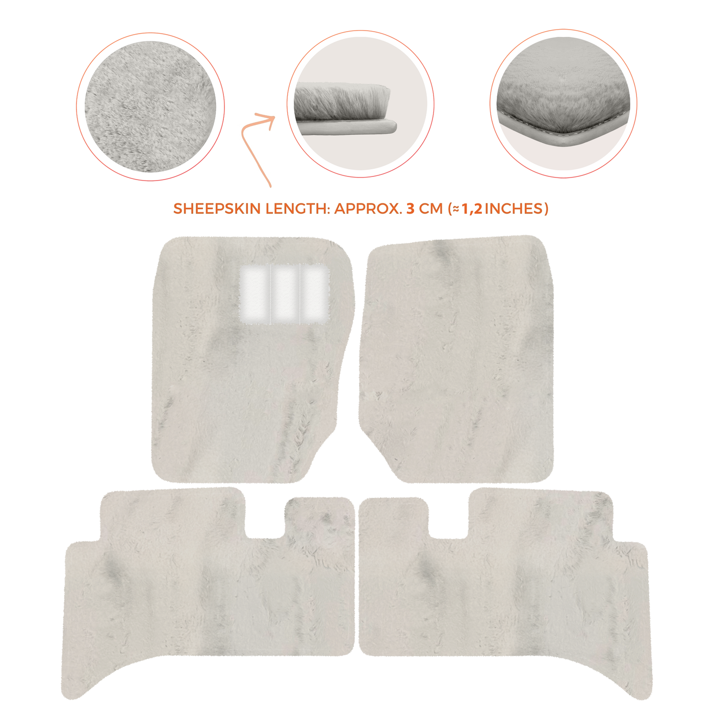 Premium Sheepskin Floor Mats for Range Rover Sport L460 (2022-2024)