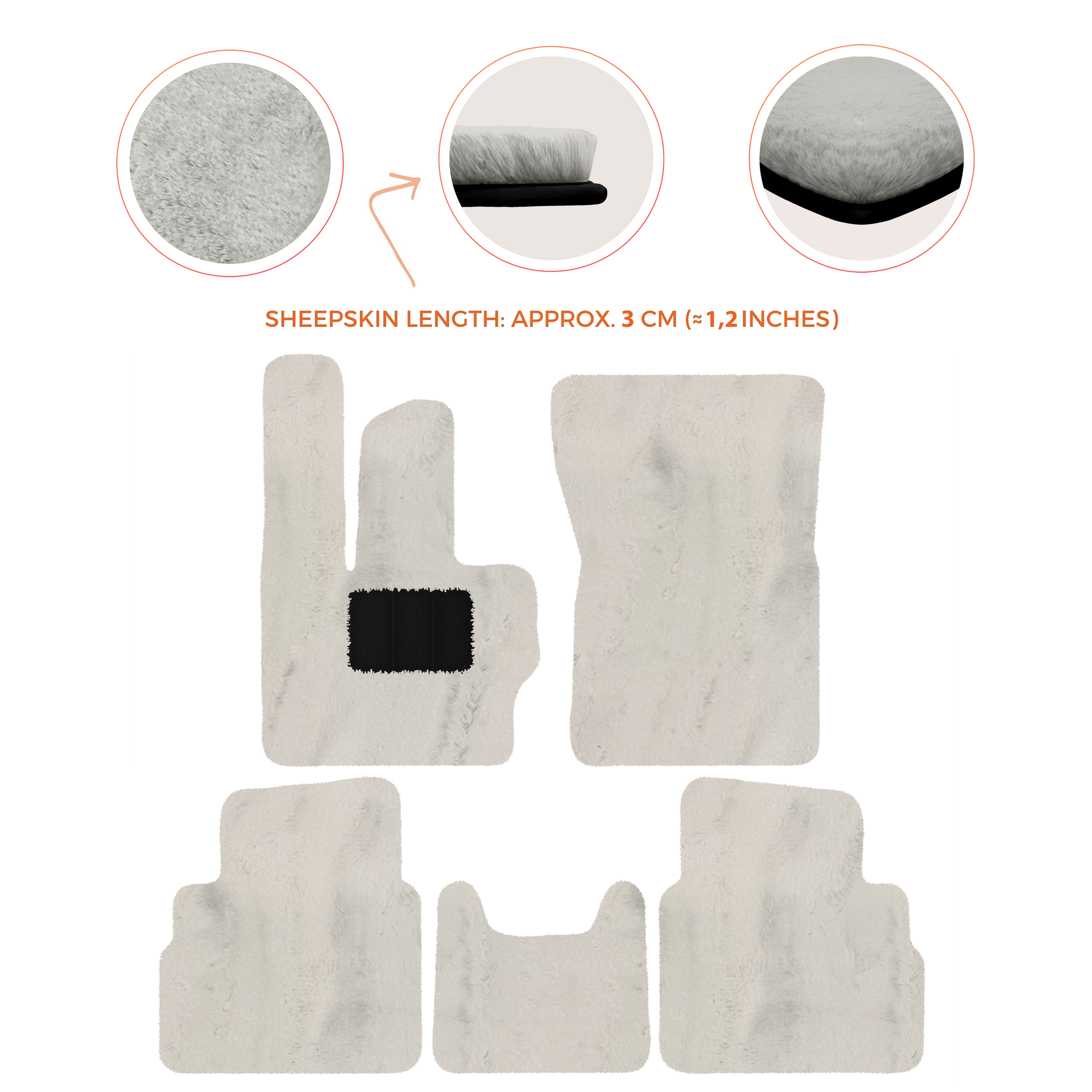 Premium Sheepskin Floor Mats for Mercedes-Benz G-Class W463 2008-2018