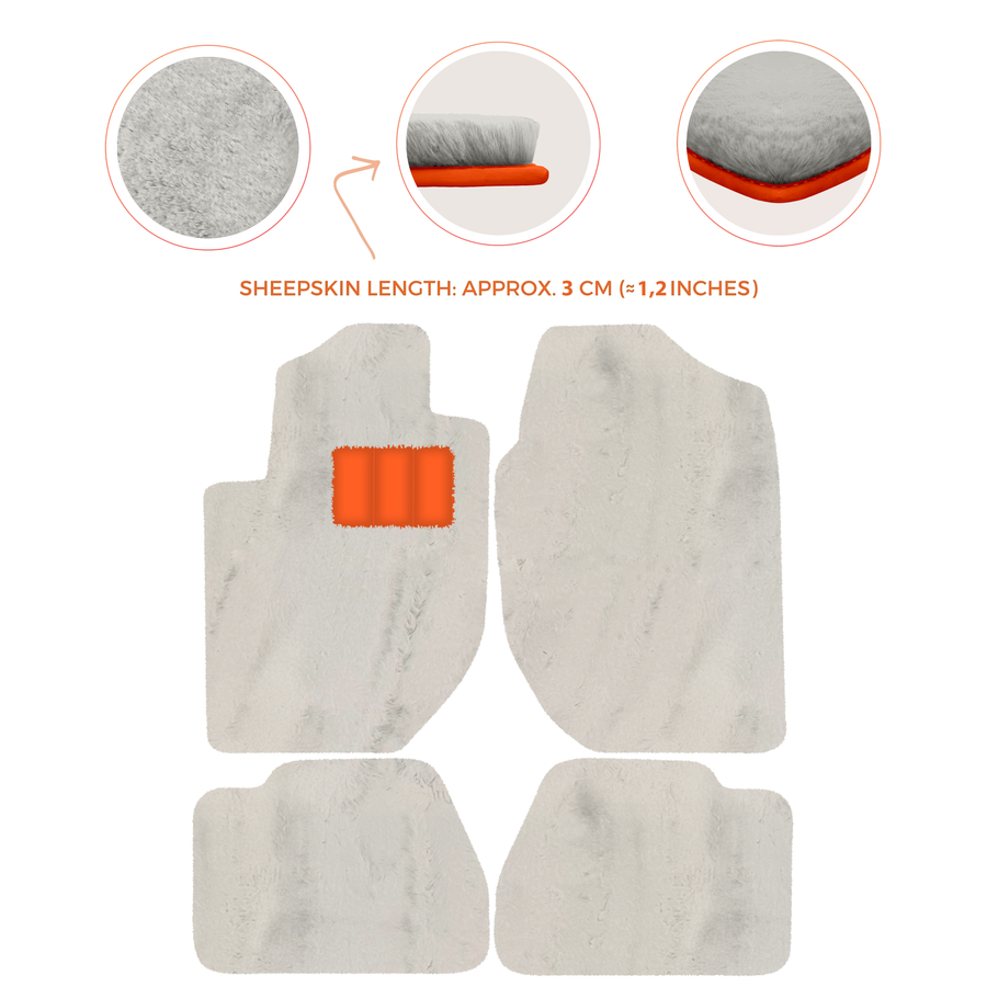 Premium Sheepskin Floor Mats for Land Rover Freelander (1997-2003)