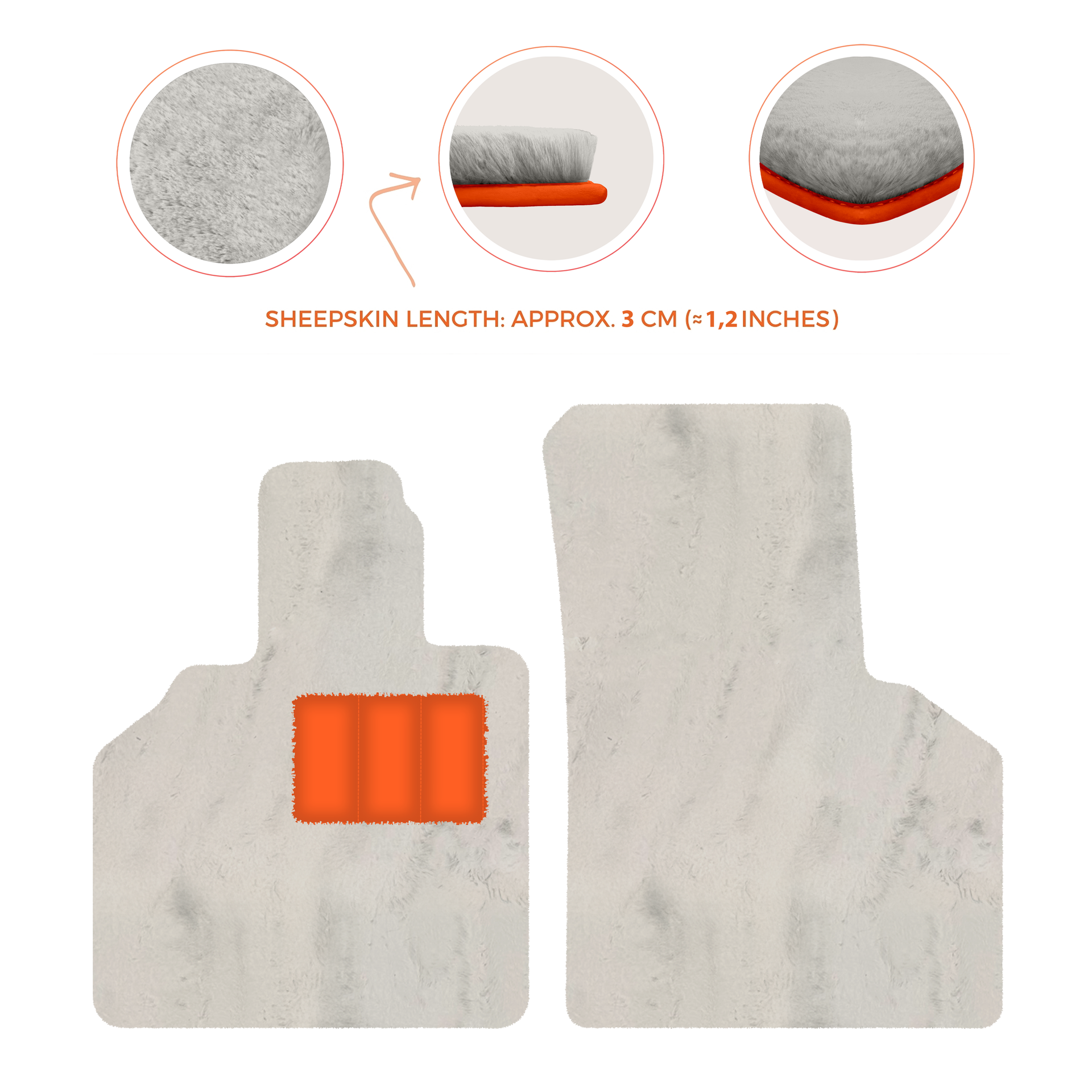 Premium Sheepskin Floor Mats for Lamborghini Aventador (2012-2022)