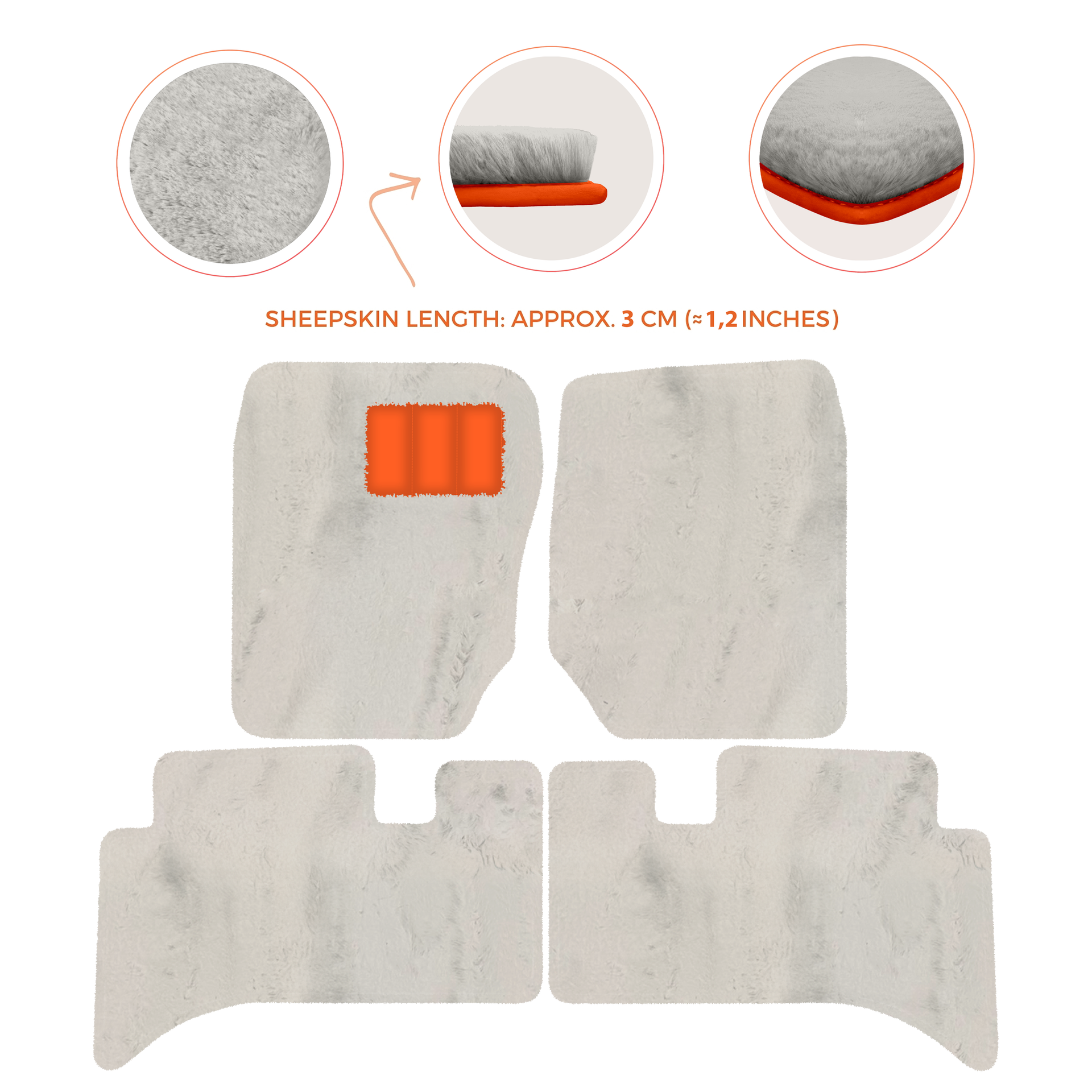 Premium Sheepskin Floor Mats for Range Rover Sport L460 (2022-2024)