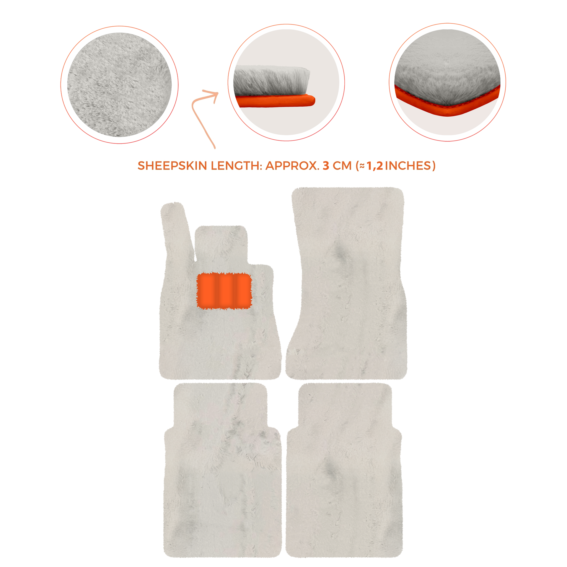 Luxury Sheepskin Floor Mats for Mercedes-Benz G-Class W463 (2018-2023)